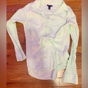 Mint green button down shirt